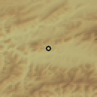 Shaded relief of the 50 km around Lúčky, drawn from the GMTED2010 grid