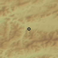 Shaded relief of the 50 km around Ludrová, drawn from the GMTED2010 grid