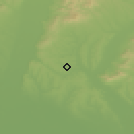 Shaded relief of the 50 km around Lukáčovce, drawn from the GMTED2010 grid