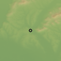 Shaded relief of the 50 km around Lužianky, drawn from the GMTED2010 grid