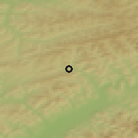 Shaded relief of the 50 km around Lysá pod Makytou, drawn from the GMTED2010 grid