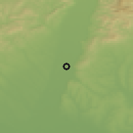 Shaded relief of the 50 km around Madunice, drawn from the GMTED2010 grid