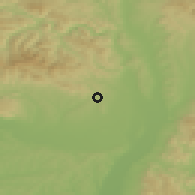 Shaded relief of the 50 km around Malá Ida, drawn from the GMTED2010 grid