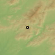 Shaded relief of the 50 km around Malá Lehota, drawn from the GMTED2010 grid