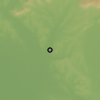 Shaded relief of the 50 km around Maňa, drawn from the GMTED2010 grid