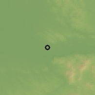 Shaded relief of the 50 km around Marcelová, drawn from the GMTED2010 grid