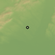 Shaded relief of the 50 km around Matúškovo, drawn from the GMTED2010 grid
