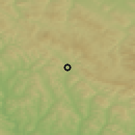 Shaded relief of the 50 km around Medzilaborce, drawn from the GMTED2010 grid