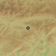 Shaded relief of the 50 km around Michalová, drawn from the GMTED2010 grid