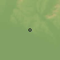 Shaded relief of the 50 km around Močenok, drawn from the GMTED2010 grid