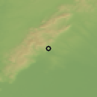 Shaded relief of the 50 km around Modra, drawn from the GMTED2010 grid
