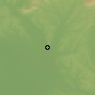 Shaded relief of the 50 km around Mojzesovo, drawn from the GMTED2010 grid