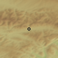 Shaded relief of the 50 km around Bacúch, drawn from the GMTED2010 grid