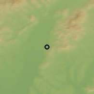 Shaded relief of the 50 km around Moravany nad Váhom, drawn from the GMTED2010 grid