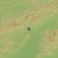 Shaded relief of the 50 km around Moravské Lieskové, drawn from the GMTED2010 grid