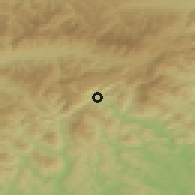 Shaded relief of the 50 km around Muráň, drawn from the GMTED2010 grid