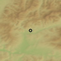 Shaded relief of the 50 km around Nemce, drawn from the GMTED2010 grid