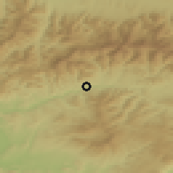 Shaded relief of the 50 km around Nemecká, drawn from the GMTED2010 grid