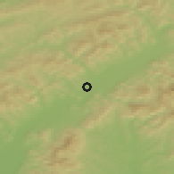 Shaded relief of the 50 km around Nemšová, drawn from the GMTED2010 grid