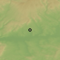 Shaded relief of the 50 km around Nenince, drawn from the GMTED2010 grid