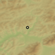 Shaded relief of the 50 km around Nesluša, drawn from the GMTED2010 grid