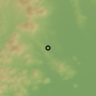 Shaded relief of the 50 km around Nižný Žipov, drawn from the GMTED2010 grid