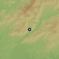Shaded relief of the 50 km around Nová Baňa, drawn from the GMTED2010 grid