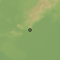 Shaded relief of the 50 km around Bratislava, drawn from the GMTED2010 grid