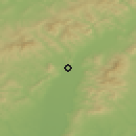 Shaded relief of the 50 km around Nové Mesto, drawn from the GMTED2010 grid