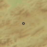 Shaded relief of the 50 km around Novoť, drawn from the GMTED2010 grid