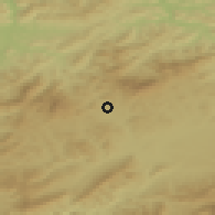 Shaded relief of the 50 km around Oravská Polhora, drawn from the GMTED2010 grid