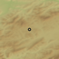 Shaded relief of the 50 km around Oravské Veselé, drawn from the GMTED2010 grid