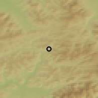 Shaded relief of the 50 km around Oščadnica, drawn from the GMTED2010 grid