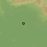 Shaded relief of the 50 km around Pavlovce nad Uhom, drawn from the GMTED2010 grid