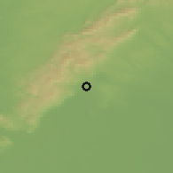 Shaded relief of the 50 km around Pezinok, drawn from the GMTED2010 grid