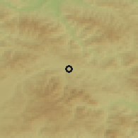 Shaded relief of the 50 km around Plavnica, drawn from the GMTED2010 grid