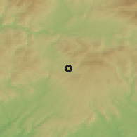Shaded relief of the 50 km around Pliešovce, drawn from the GMTED2010 grid