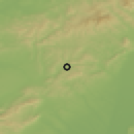 Shaded relief of the 50 km around Brezová pod Bradlom, drawn from the GMTED2010 grid