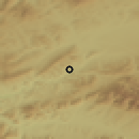 Shaded relief of the 50 km around Podbiel, drawn from the GMTED2010 grid