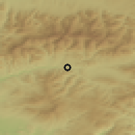 Shaded relief of the 50 km around Podbrezová, drawn from the GMTED2010 grid