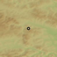 Shaded relief of the 50 km around Brezovica, drawn from the GMTED2010 grid