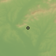 Shaded relief of the 50 km around Pohranice, drawn from the GMTED2010 grid