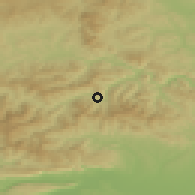 Shaded relief of the 50 km around Prakovce, drawn from the GMTED2010 grid