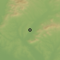 Shaded relief of the 50 km around Preseľany, drawn from the GMTED2010 grid