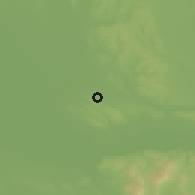 Shaded relief of the 50 km around Pribeta, drawn from the GMTED2010 grid