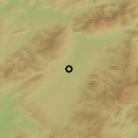 Shaded relief of the 50 km around Príbovce, drawn from the GMTED2010 grid