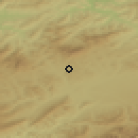 Shaded relief of the 50 km around Rabčice, drawn from the GMTED2010 grid
