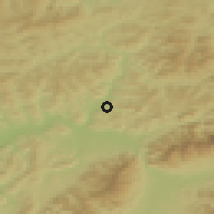 Shaded relief of the 50 km around Radoľa, drawn from the GMTED2010 grid