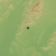Shaded relief of the 50 km around Radošina, drawn from the GMTED2010 grid