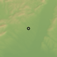 Shaded relief of the 50 km around Radošovce, drawn from the GMTED2010 grid